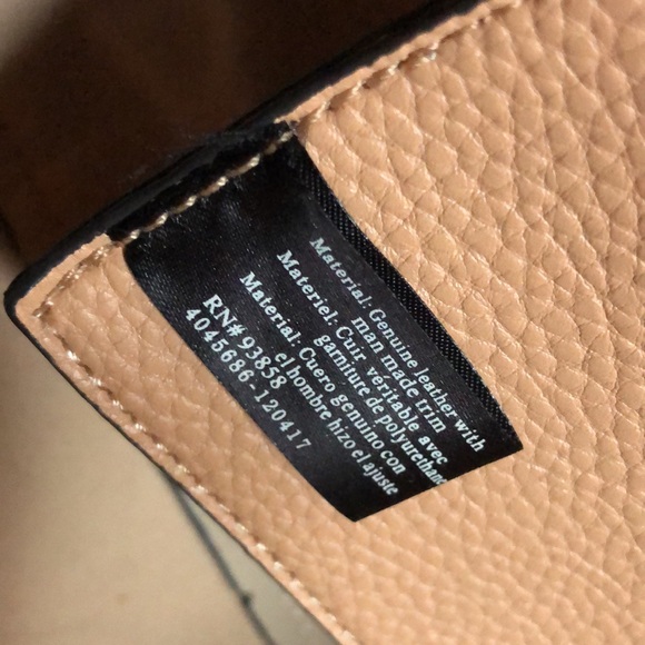 Perlina leather purse, genuine leather with man made trim - Picture 5 of 5